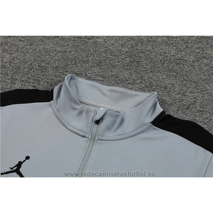 Chandal de Sudadera del Paris Saint-Germain Jordan Nino 2023-2024 Gris